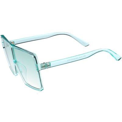 Gafas de sol de gran tamaño pequeñas con lentes tintadas de color cuadrado y parte superior plana translúcidas para niños D023
